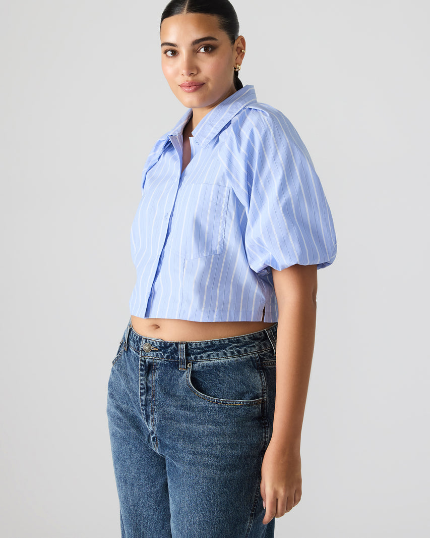 REECE TOP LIGHT BLUE - Clothing - Steve Madden Canada - view 2
