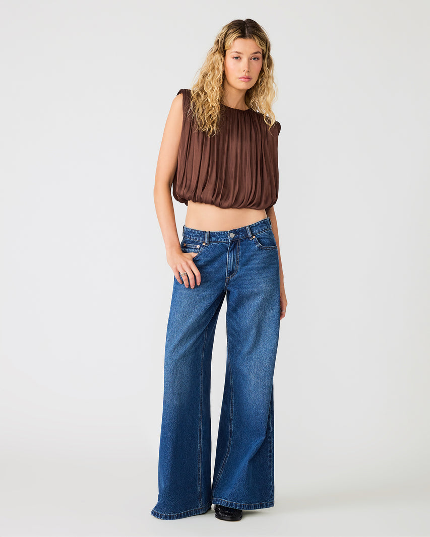 MILANA TOP CHOCOLATE - Clothing - Steve Madden Canada