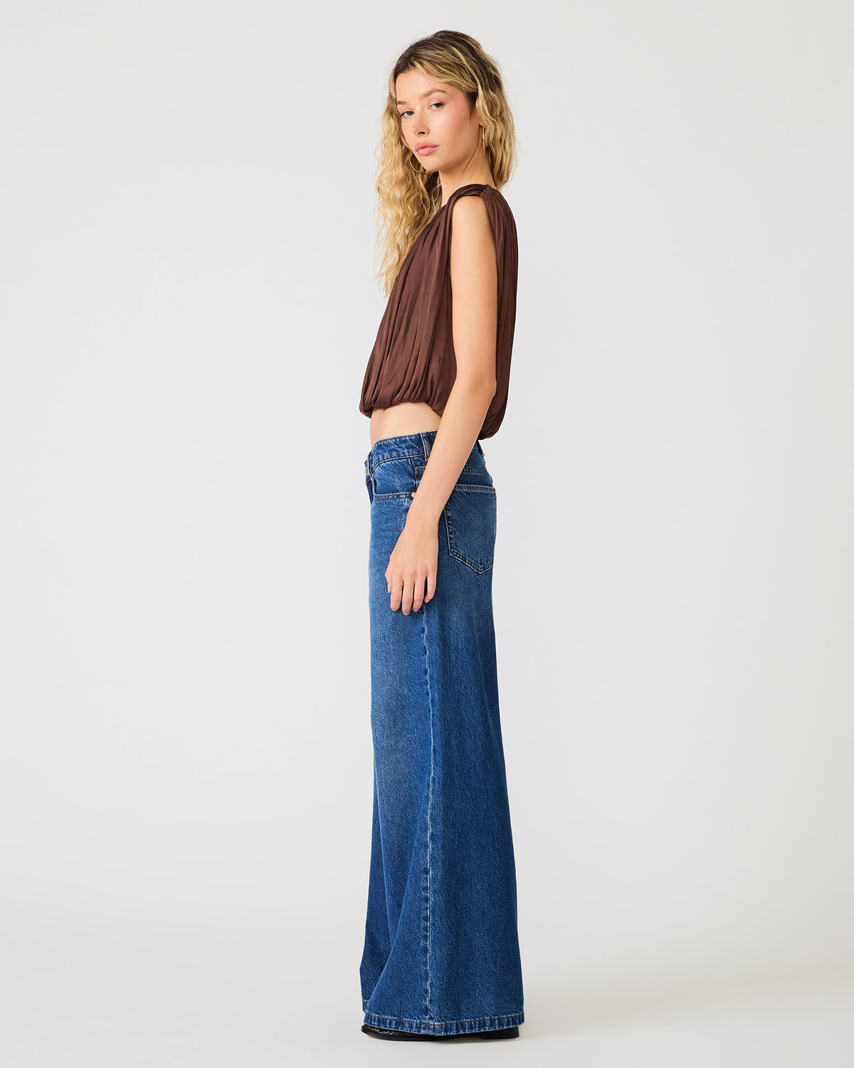 MILANA TOP CHOCOLATE - Clothing - Steve Madden Canada - view 3