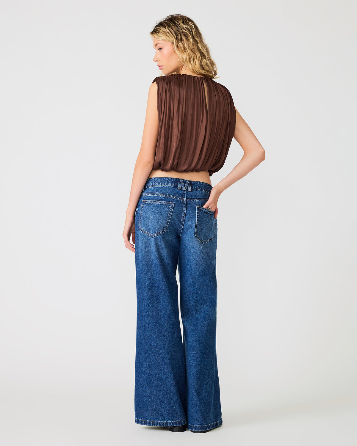 MILANA TOP CHOCOLATE - Clothing - Steve Madden Canada - view 5