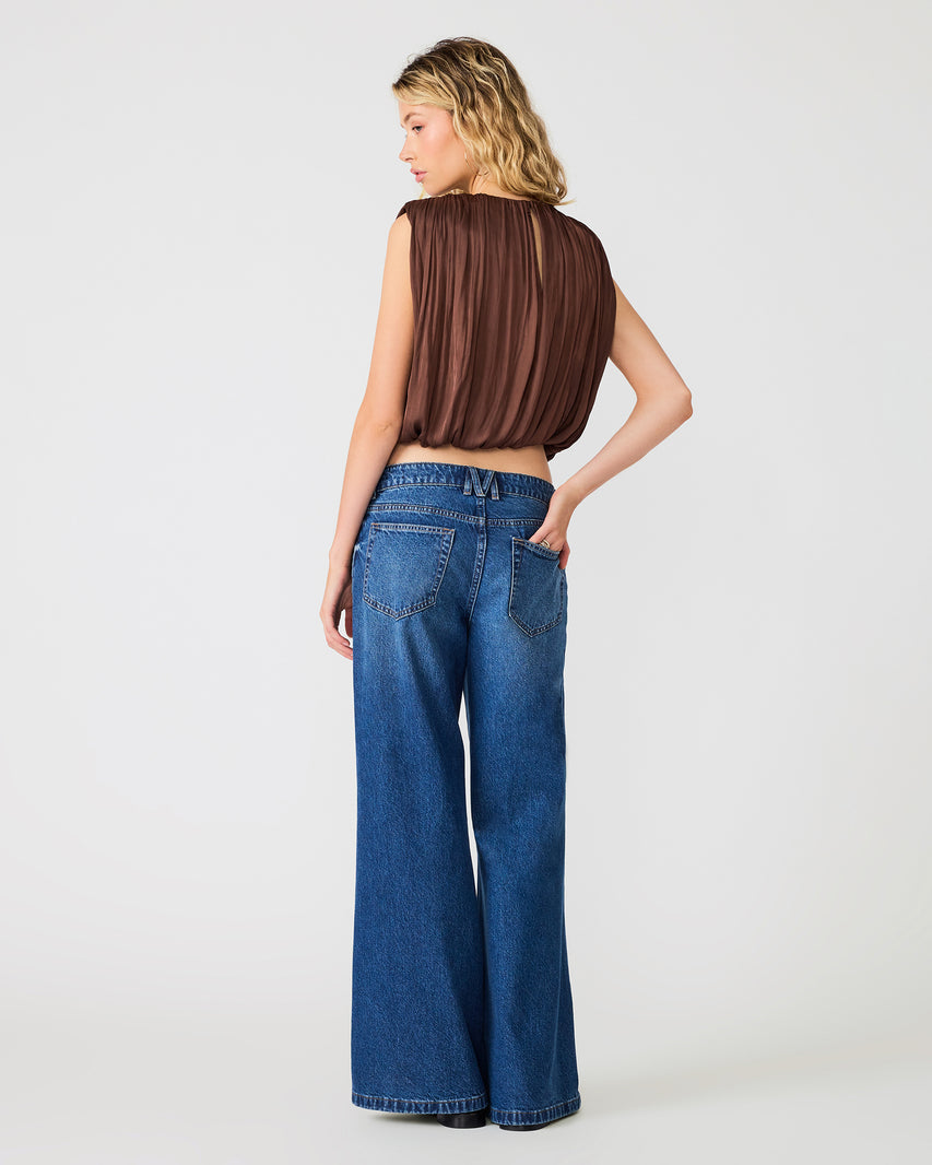MILANA TOP CHOCOLATE - Clothing - Steve Madden Canada - view 5