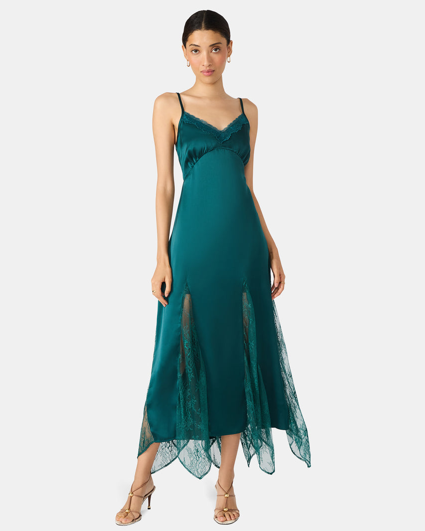 DELIA DRESS TEAL - Clothing - Steve Madden Canada