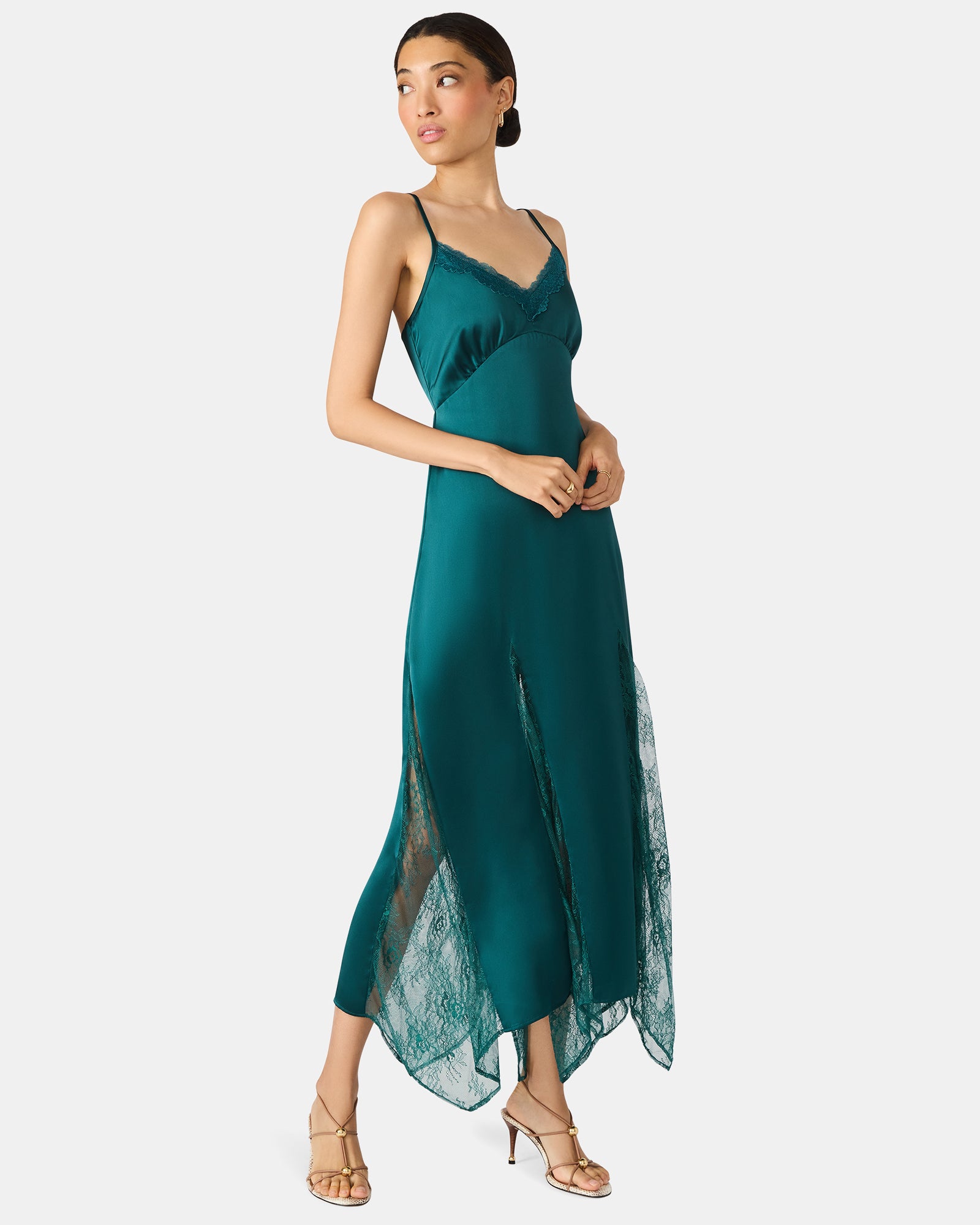 DELIA DRESS TEAL - Clothing - Steve Madden Canada - view 4