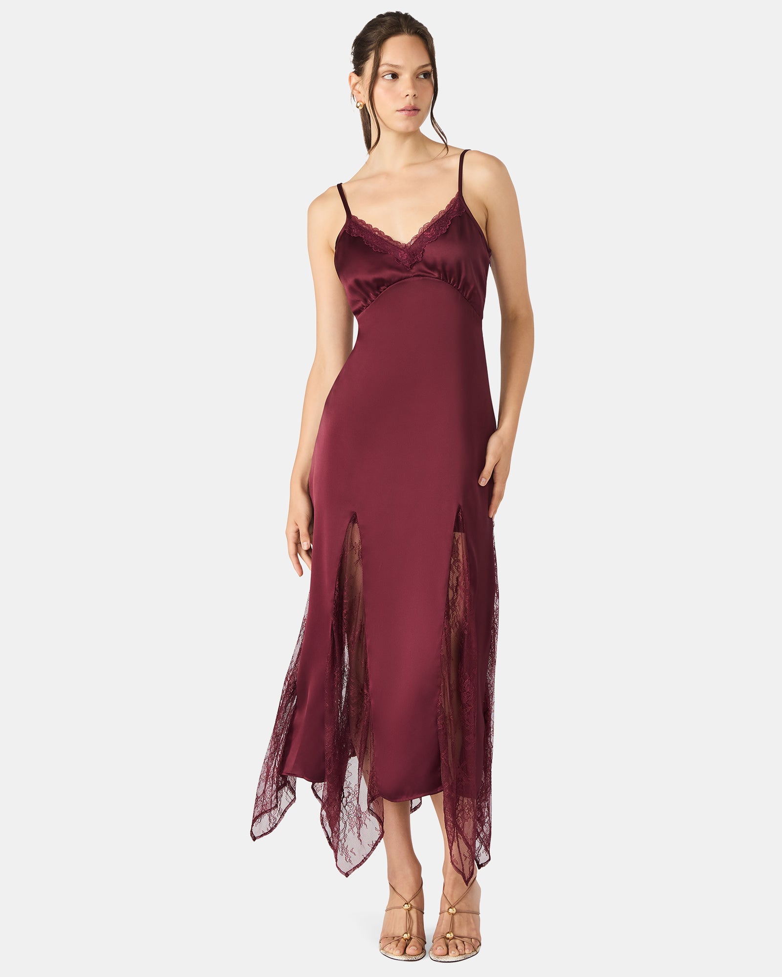 DELIA DRESS WINE - Clothing - Steve Madden Canada - view 2