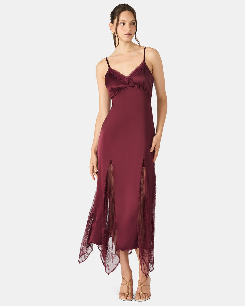 DELIA DRESS WINE - Clothing - Steve Madden Canada - view 2