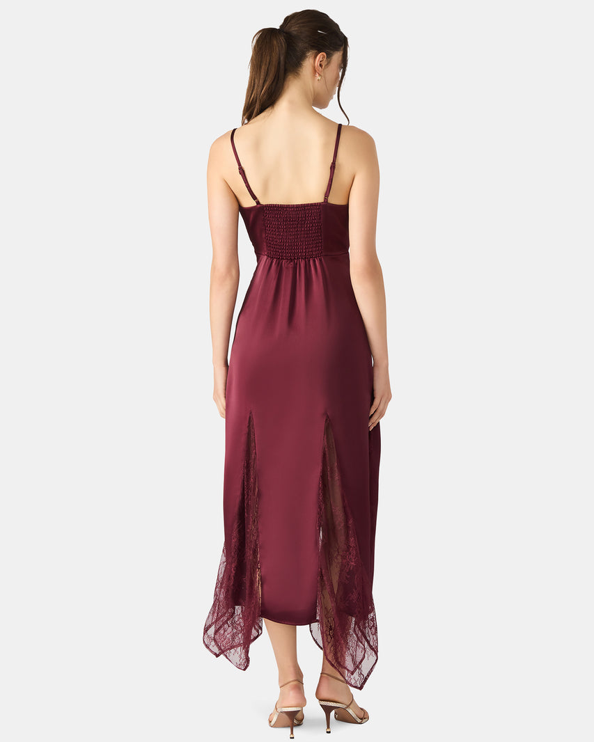DELIA DRESS WINE - Clothing - Steve Madden Canada - view 3