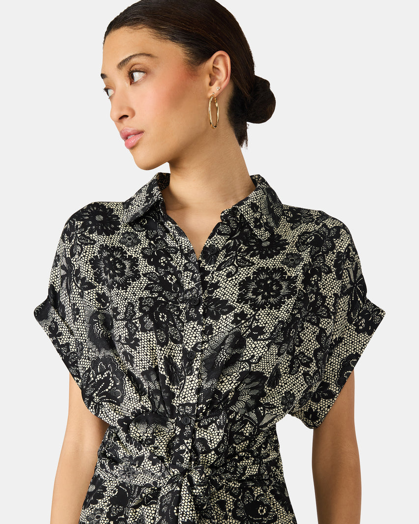 TORI DRESS GREY MULTI - Clothing - Steve Madden Canada