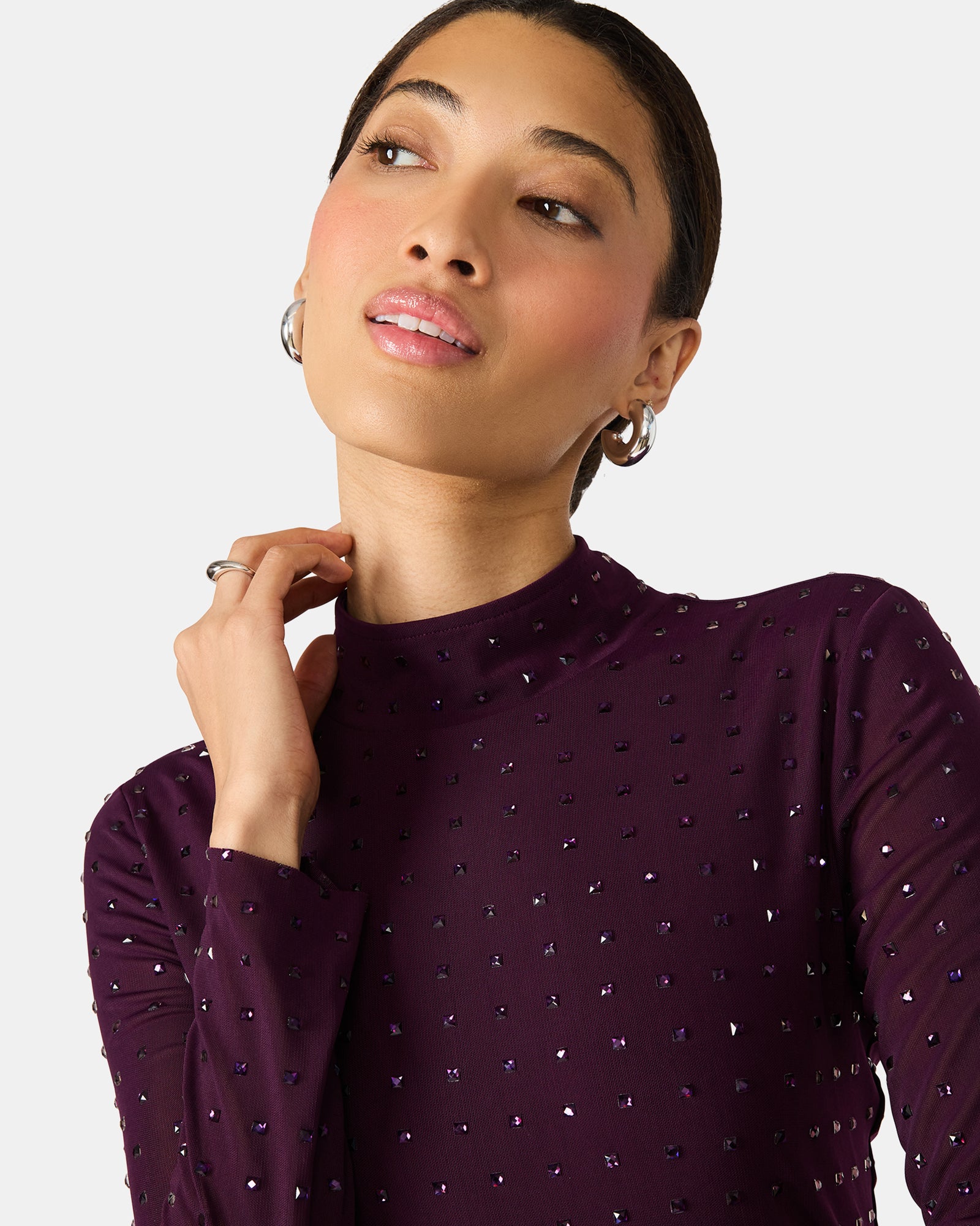 KRISTA MIDI DRESS PURPLE - Clothing - Steve Madden Canada - view 2