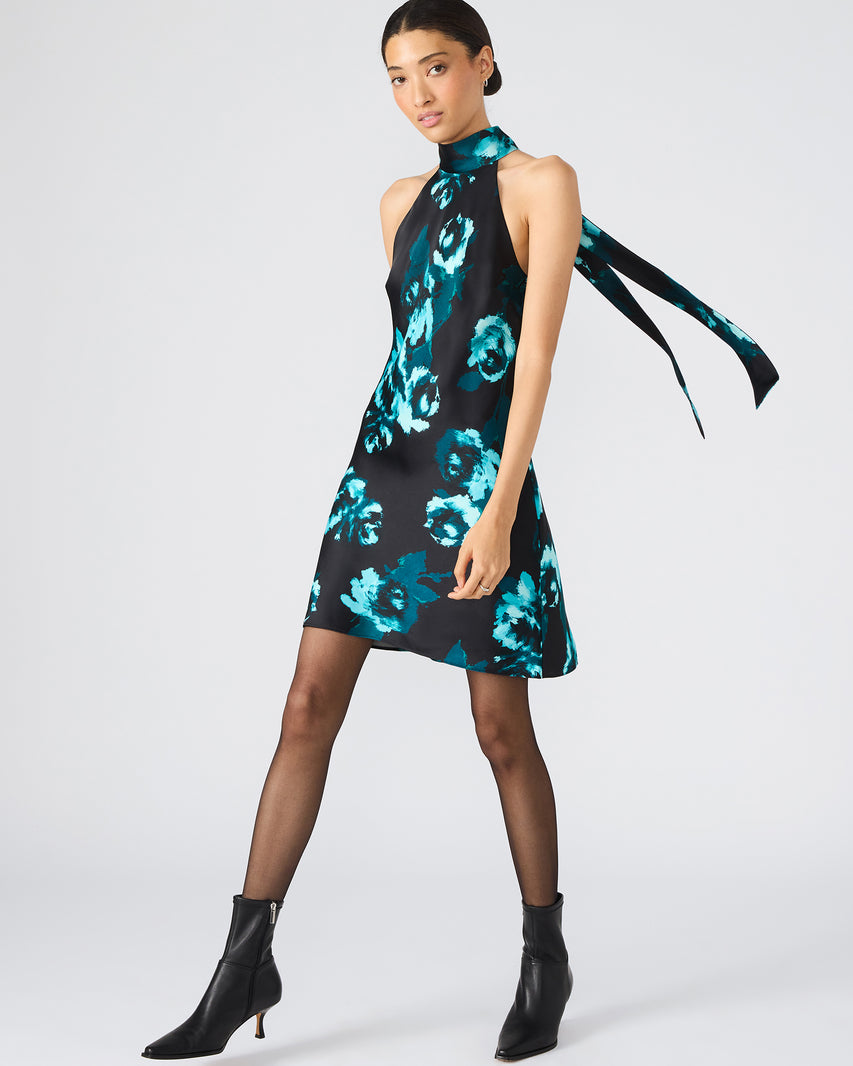 LARA MINI DRESS TEAL - Clothing - Steve Madden Canada - view 5