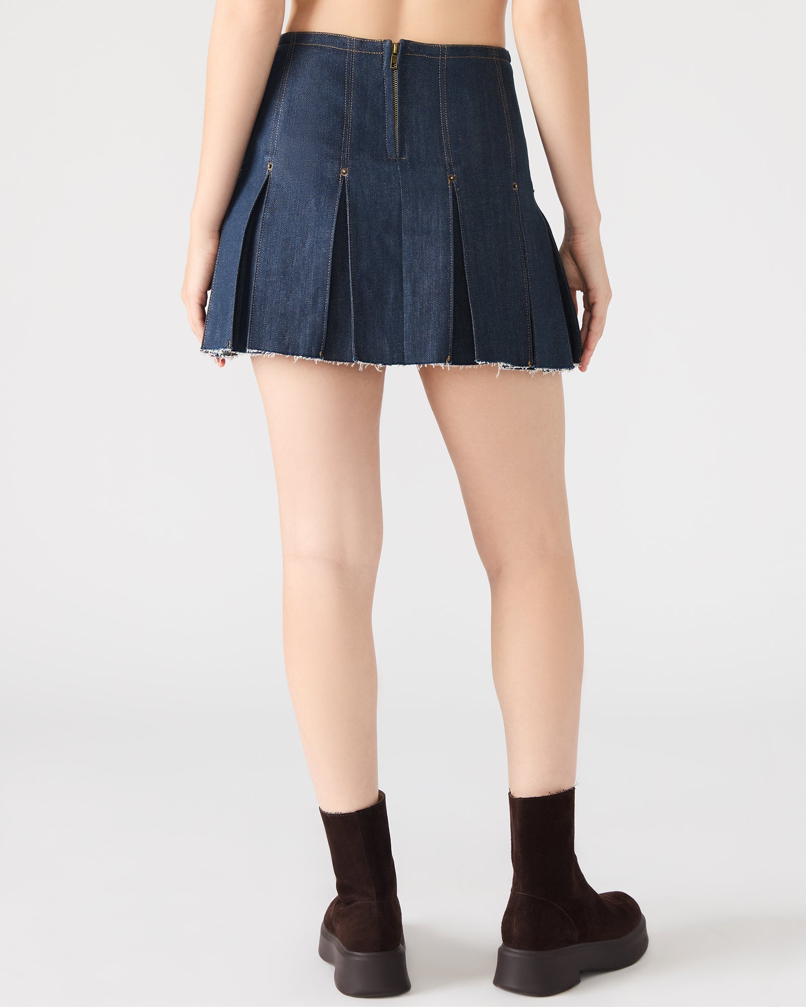 JOAN SKIRT DARK BLUE DENIM - Clothing - Steve Madden Canada - view 7