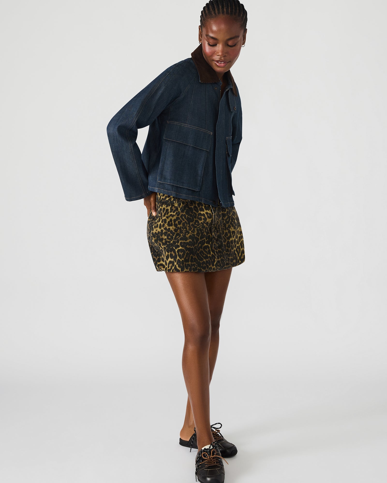 SIMONA SKIRT CHEETAH - Clothing - Steve Madden Canada