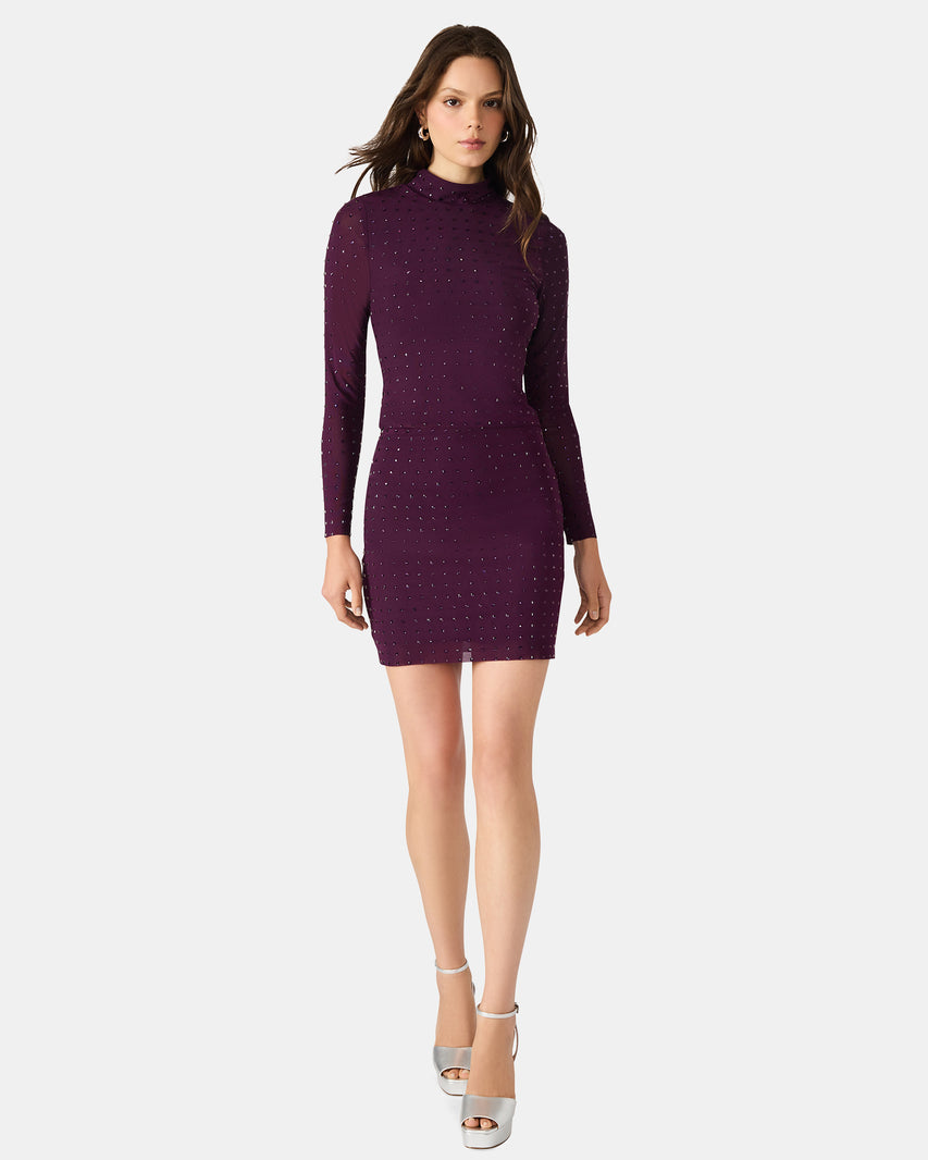 KEILY SKIRT PURPLE - Clothing - Steve Madden Canada - view 2