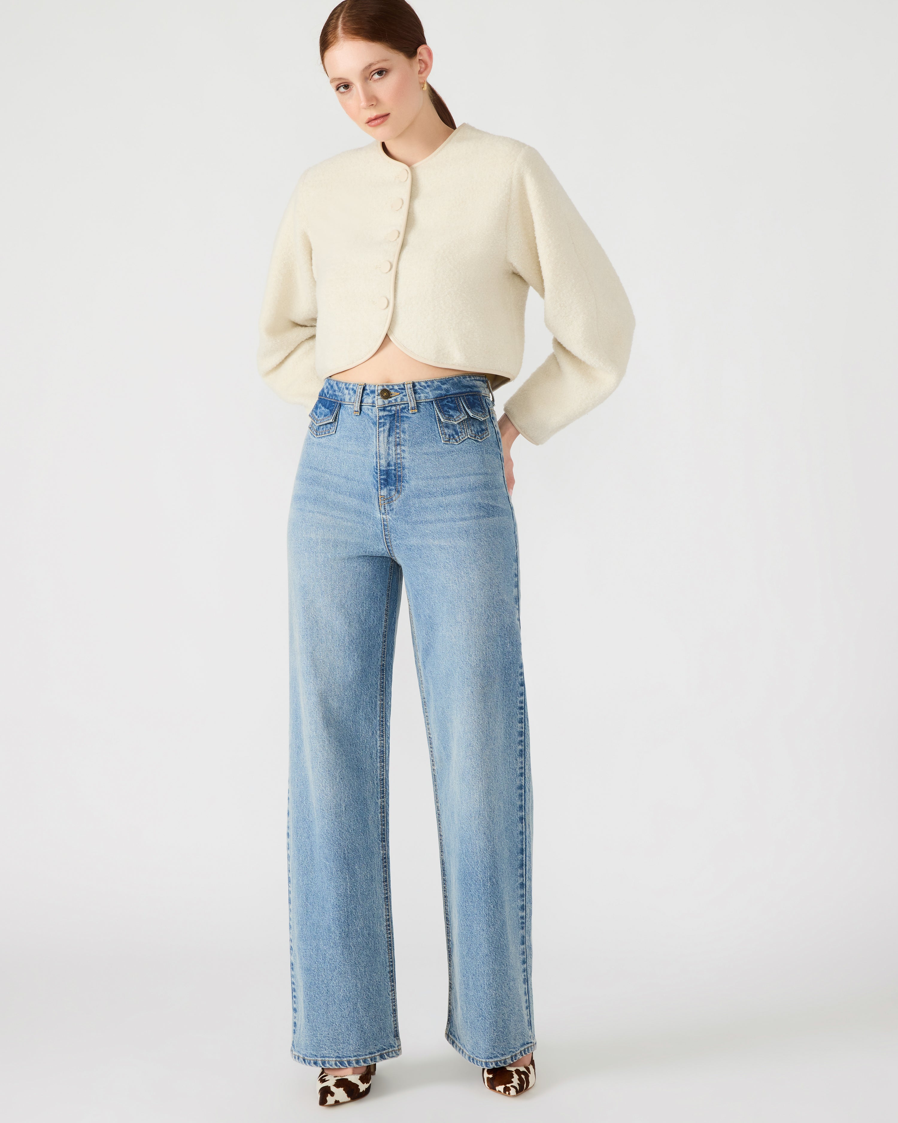 GERALDINE JEAN LIGHT BLUE DENIM - Clothing - Steve Madden Canada - view 2