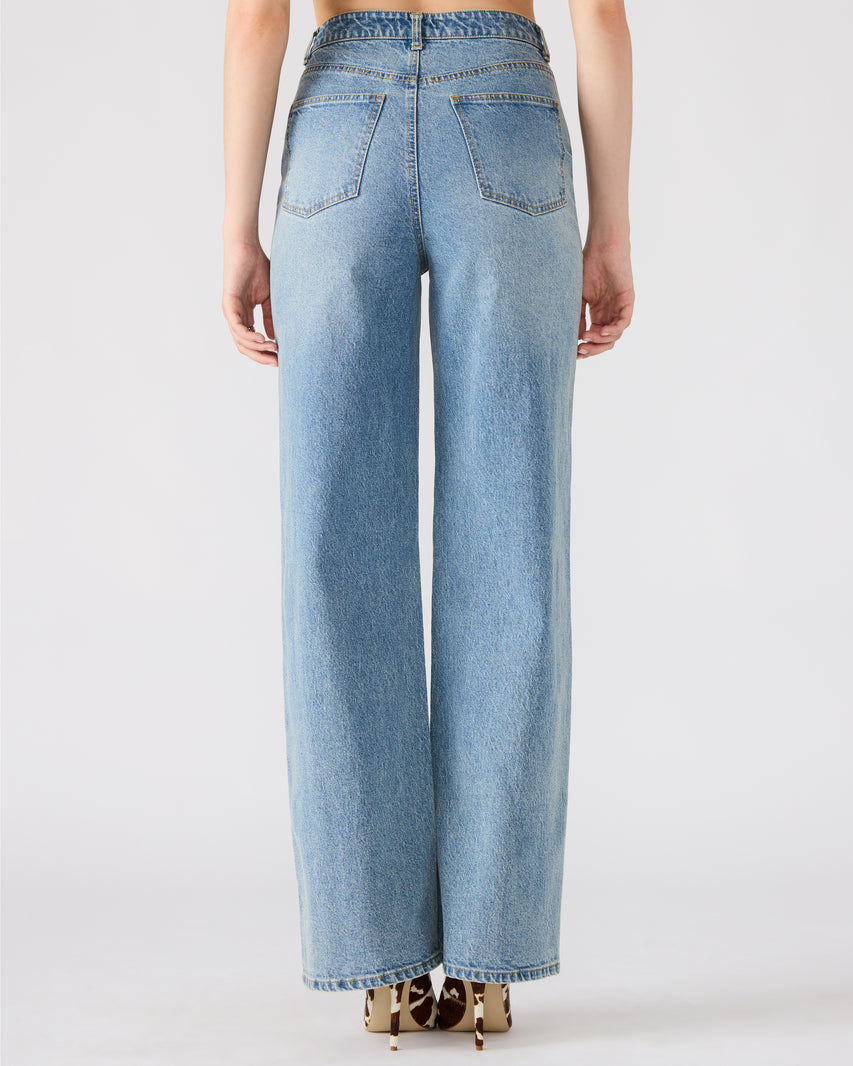 GERALDINE JEAN LIGHT BLUE DENIM - Clothing - Steve Madden Canada - view 5