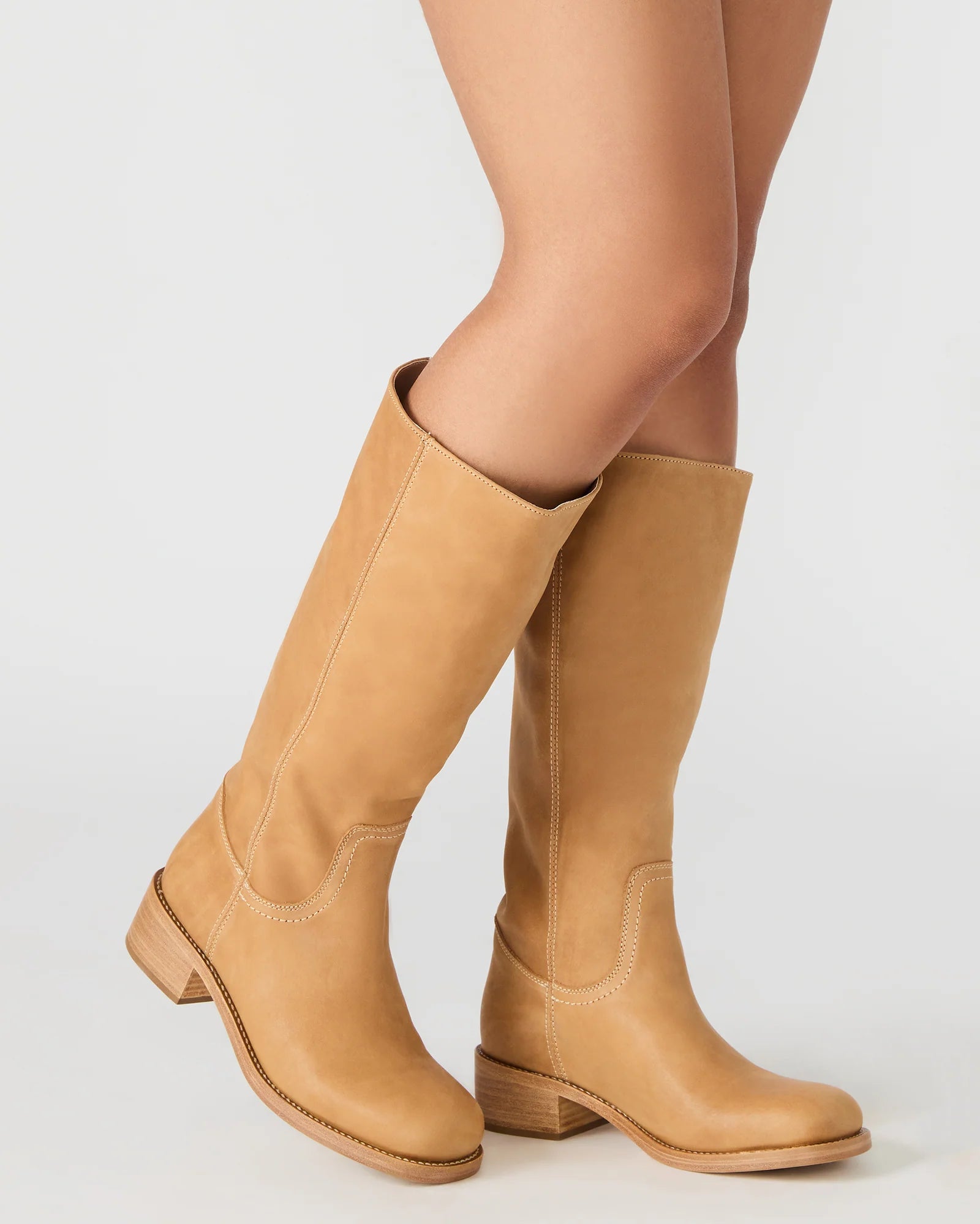 RIGGSS-W WIDE CALF TAN LEATHER - Women's Shoes - Steve Madden Canada - view 2