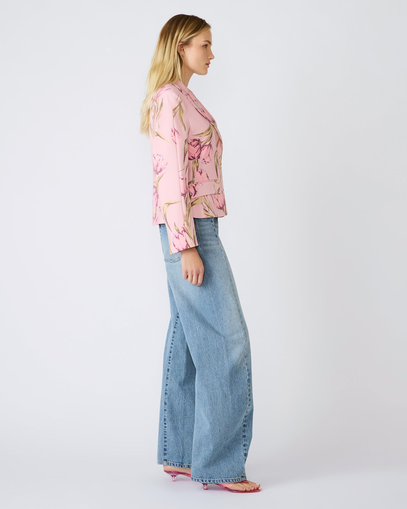 REGINA BLAZER PINK MULTI - Clothing - Steve Madden Canada - view 4