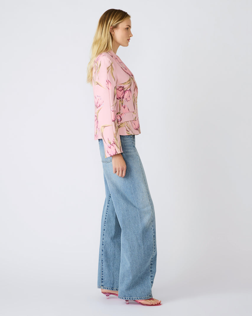 REGINA BLAZER PINK MULTI - Clothing - Steve Madden Canada - view 4