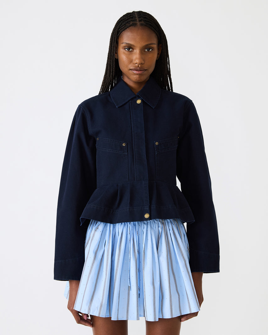 SLOAN JACKET DARK BLUE DENIM - Clothing - Steve Madden Canada - view 2