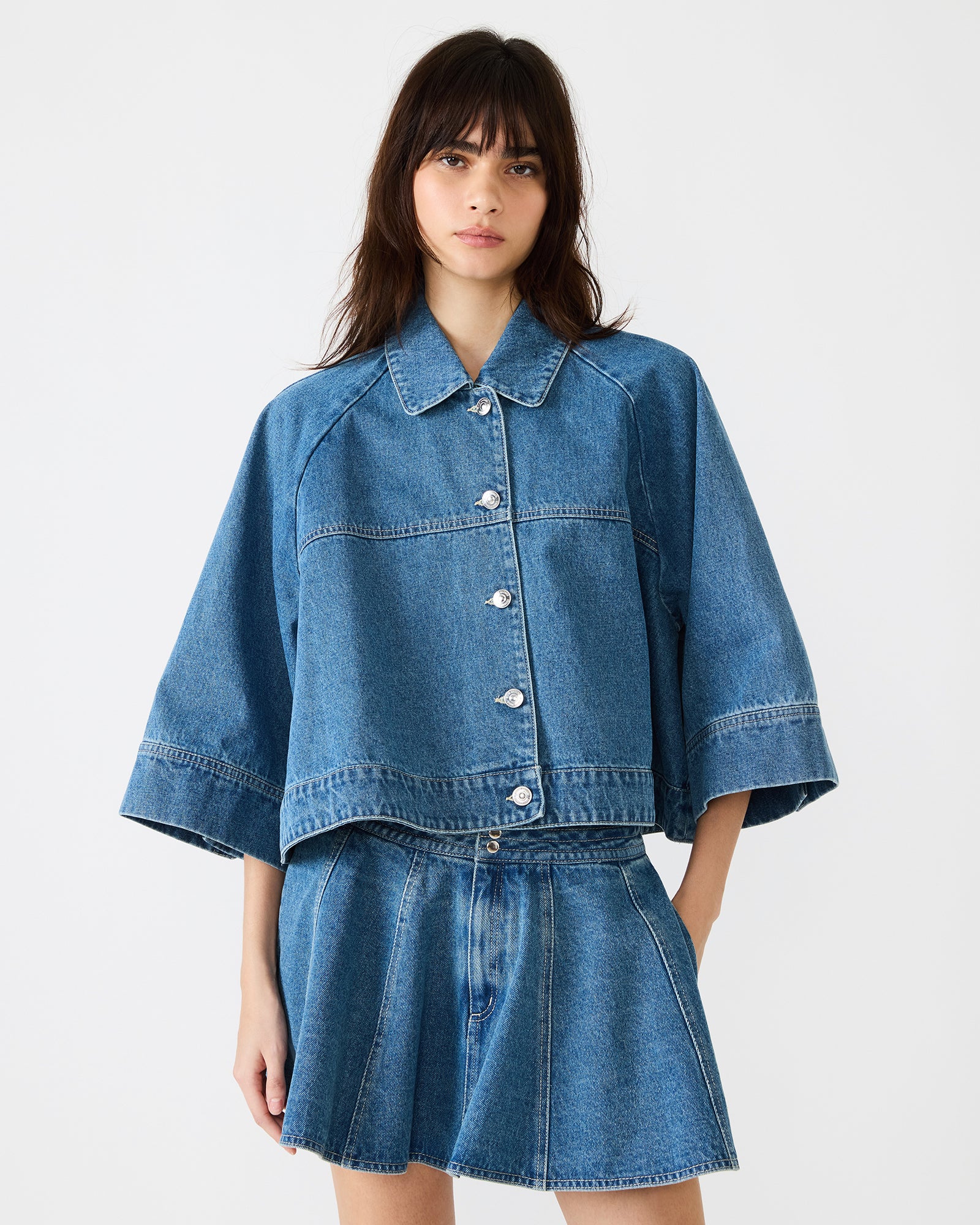 RHODE JACKET DENIM BLUE - Clothing - Steve Madden Canada - view 2
