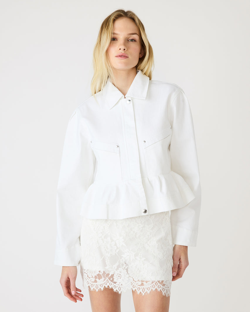 SLOAN JACKET WHITE - Clothing - Steve Madden Canada