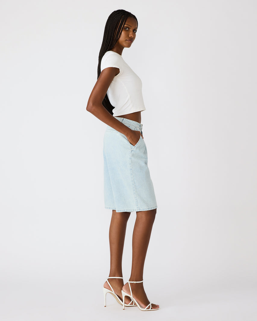 IVANA SHORT LIGHTWEIGHT DENIM - Clothing - Steve Madden Canada - view 5