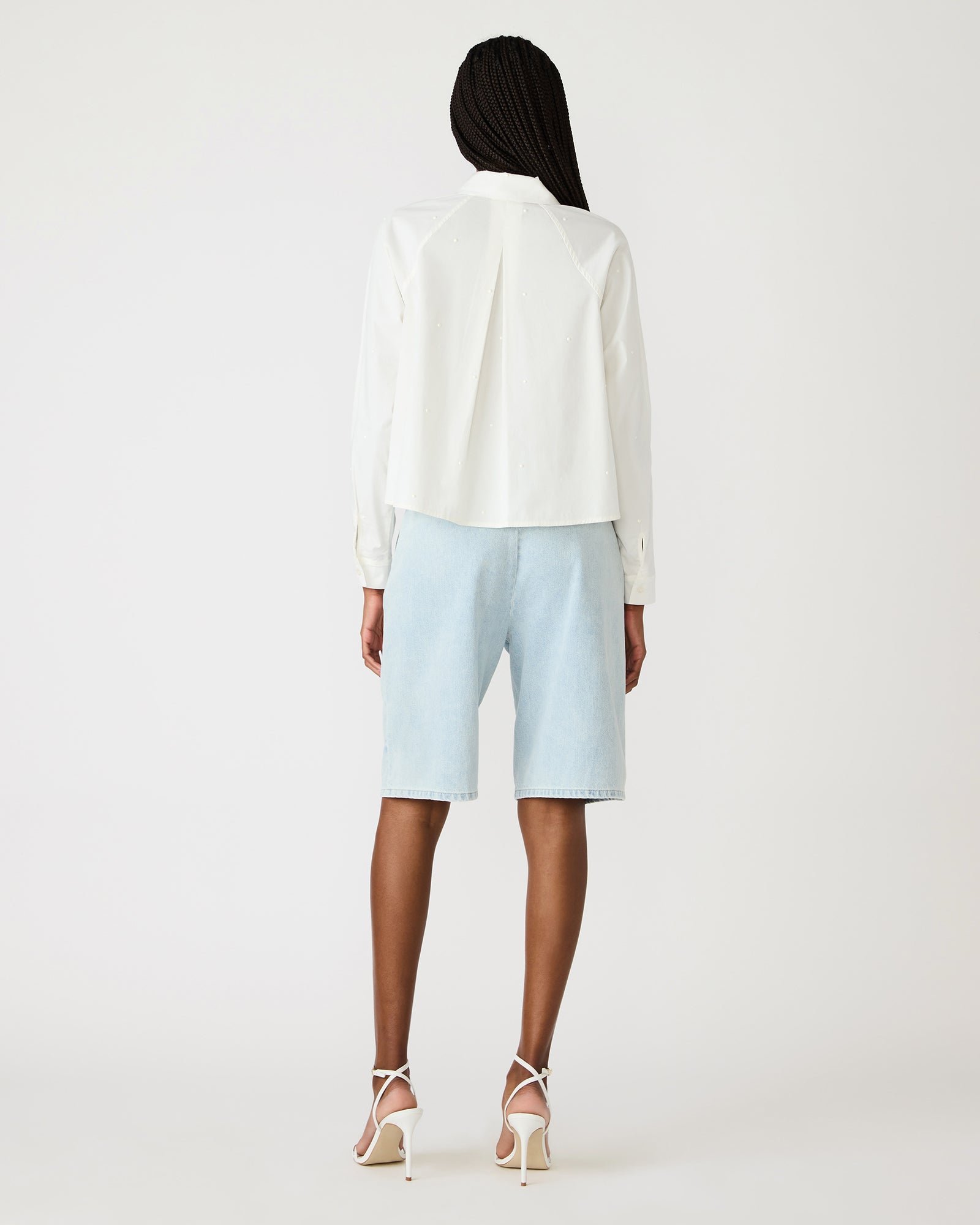 TESS PEARL TOP WHITE - Clothing - Steve Madden Canada - view 5