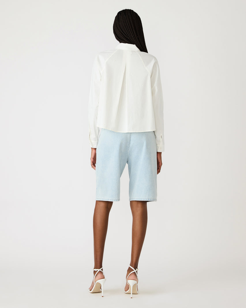 TESS PEARL TOP WHITE - Clothing - Steve Madden Canada - view 5
