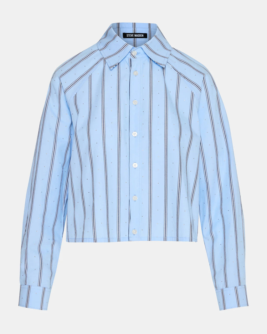 TESS BLUE RHINESTONES TOP - Clothing - Steve Madden Canada - view 7