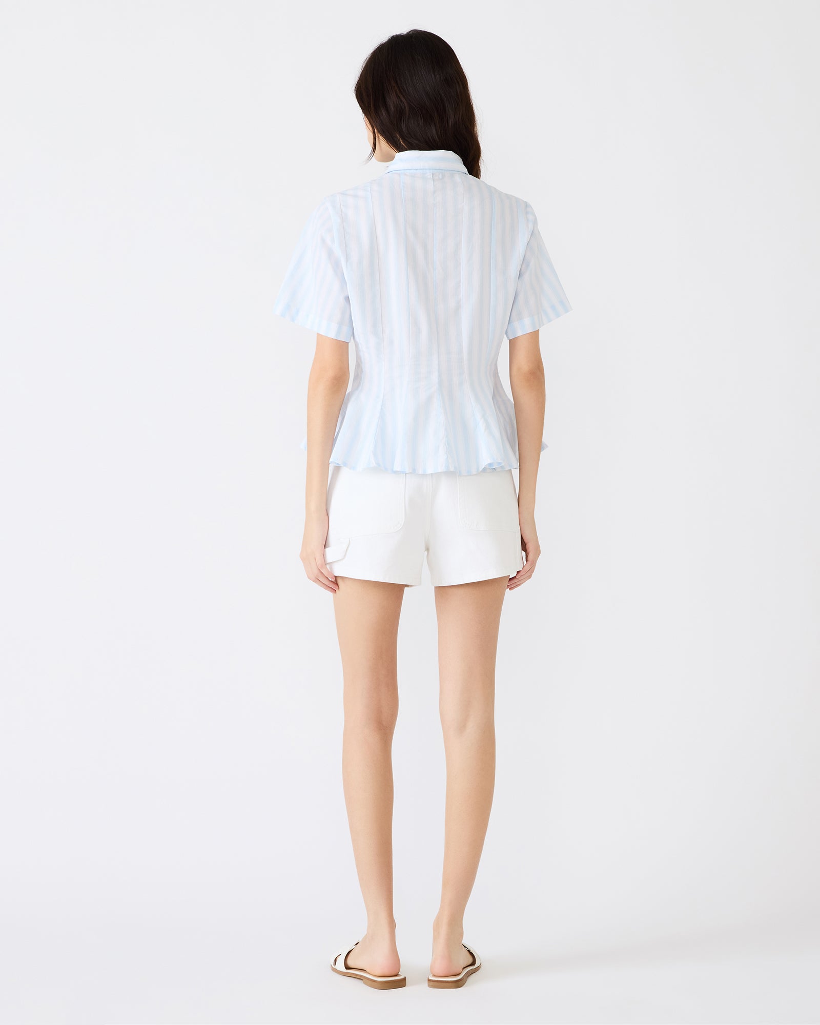 PORTER TOP STRIPED WHITE MULTI - Clothing - Steve Madden Canada - view 5