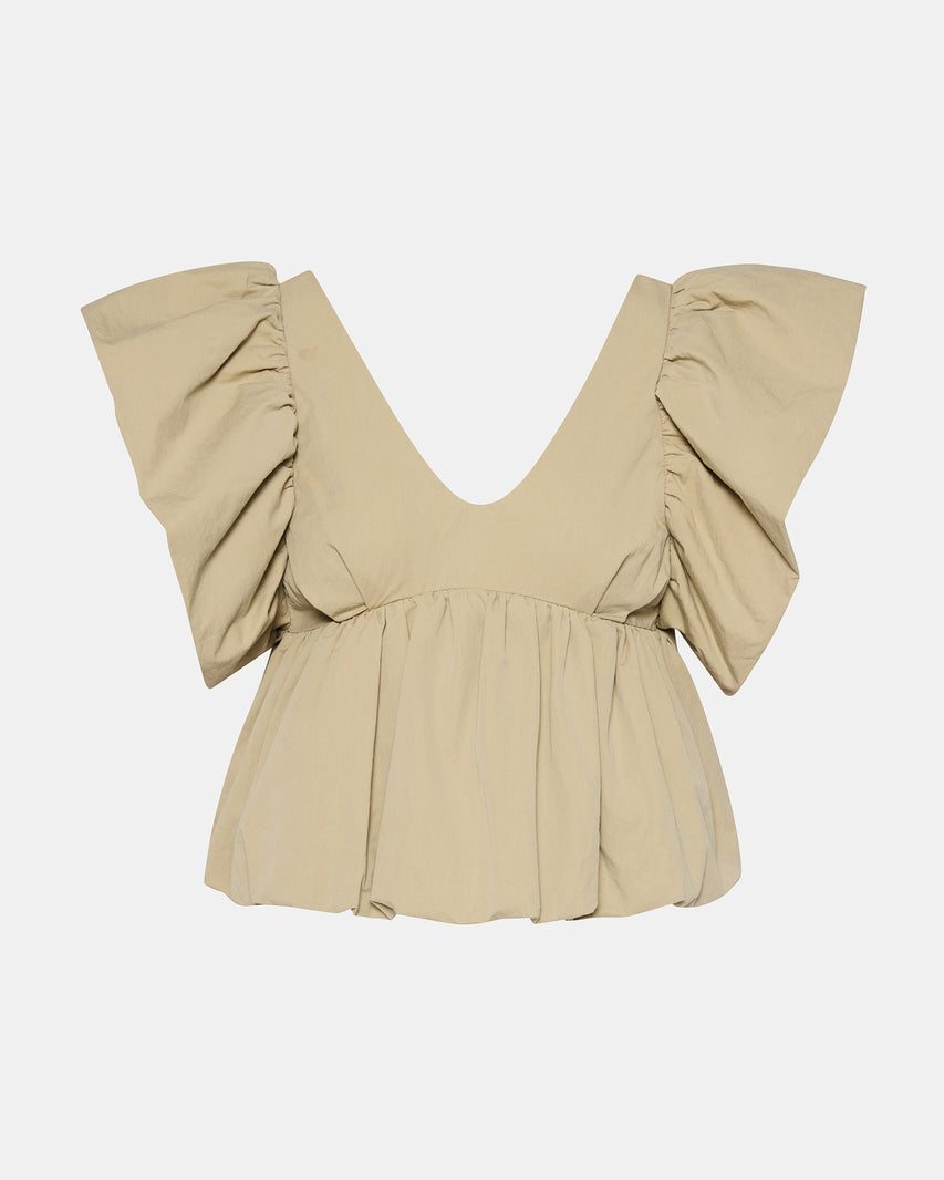 SASKYA TOP KHAKI - Clothing - Steve Madden Canada - view 6