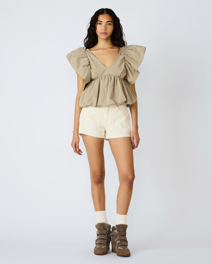 SASKYA TOP KHAKI - Clothing - Steve Madden Canada - view 4