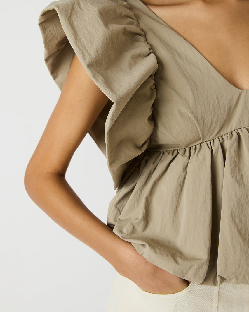 SASKYA TOP KHAKI - Clothing - Steve Madden Canada - view 3