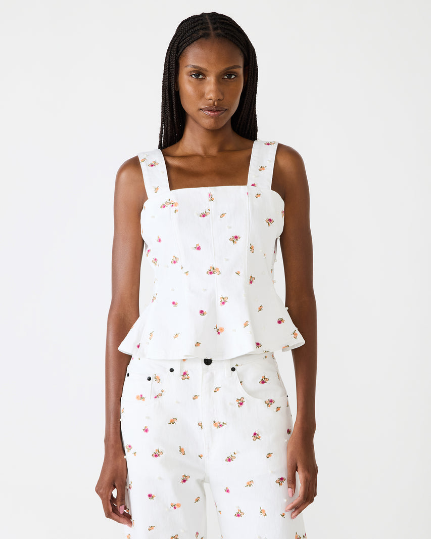 FIORELLA TOP WHITE - Clothing - Steve Madden Canada