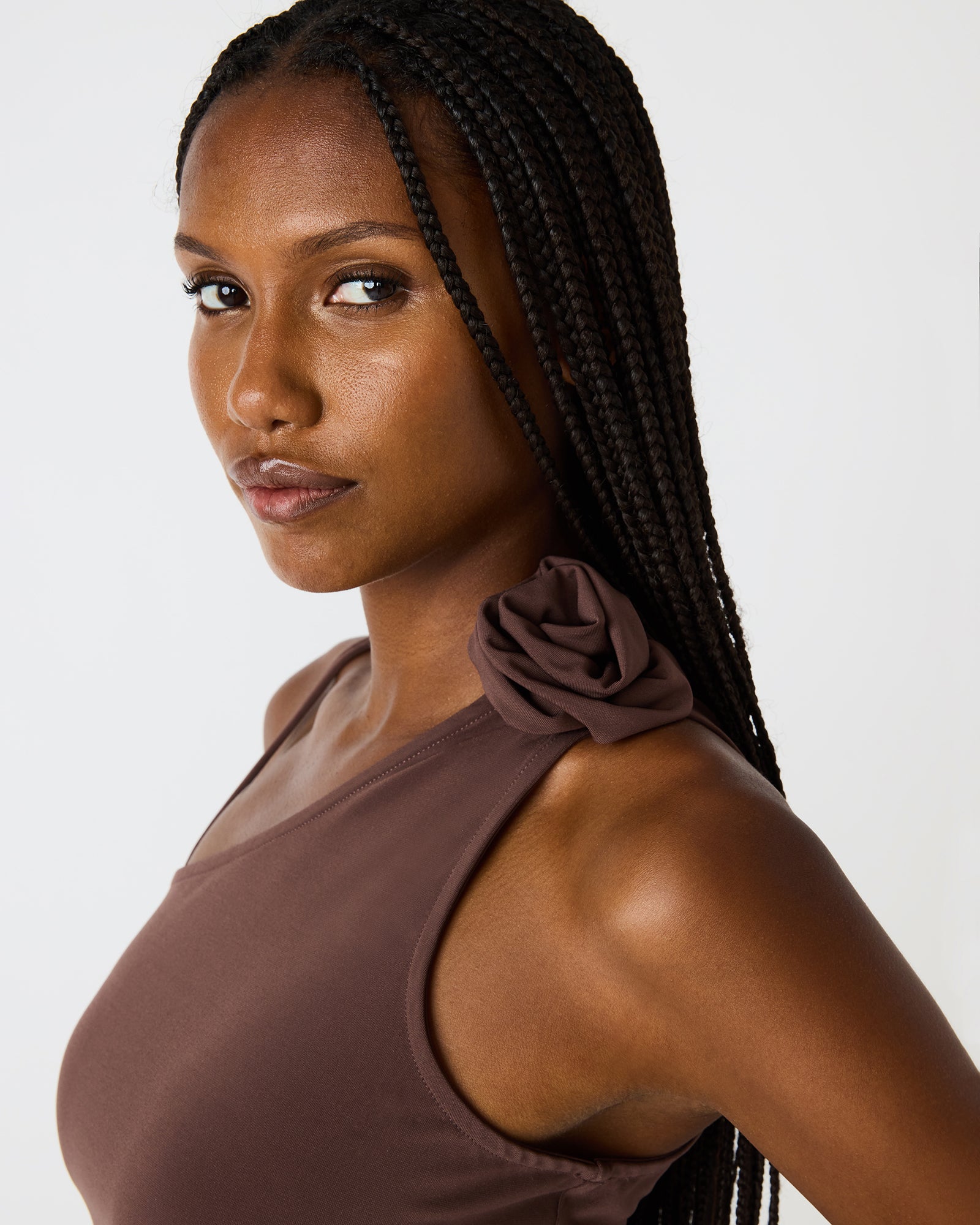 HADLEIGH KNIT TOP BROWN - Clothing - Steve Madden Canada - view 3