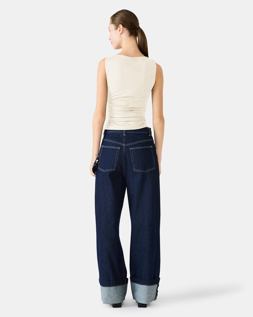 ADAIR KNIT TOP WHITE - Clothing - Steve Madden Canada