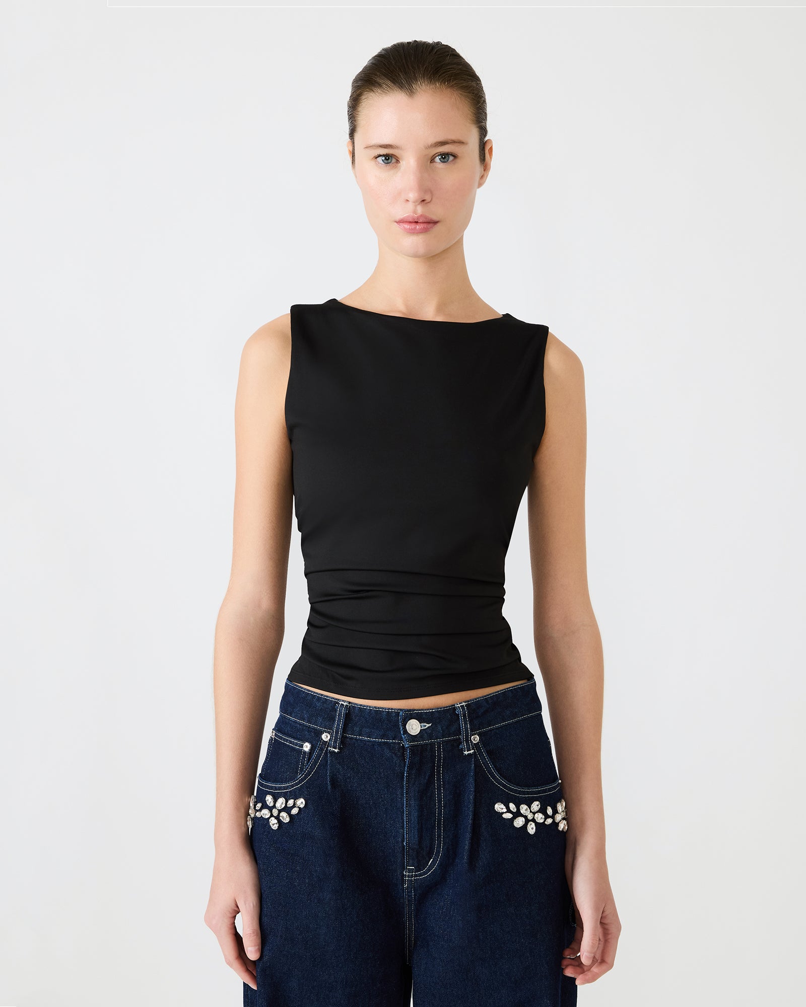 ADAIR KNIT TOP BLACK - Clothing - Steve Madden Canada
