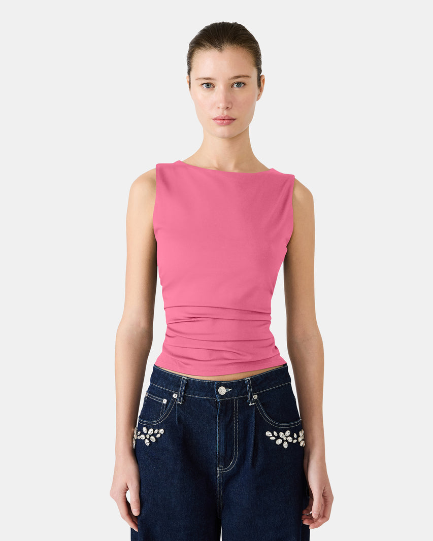 ADAIR KNIT TOP PINK - Clothing - Steve Madden Canada