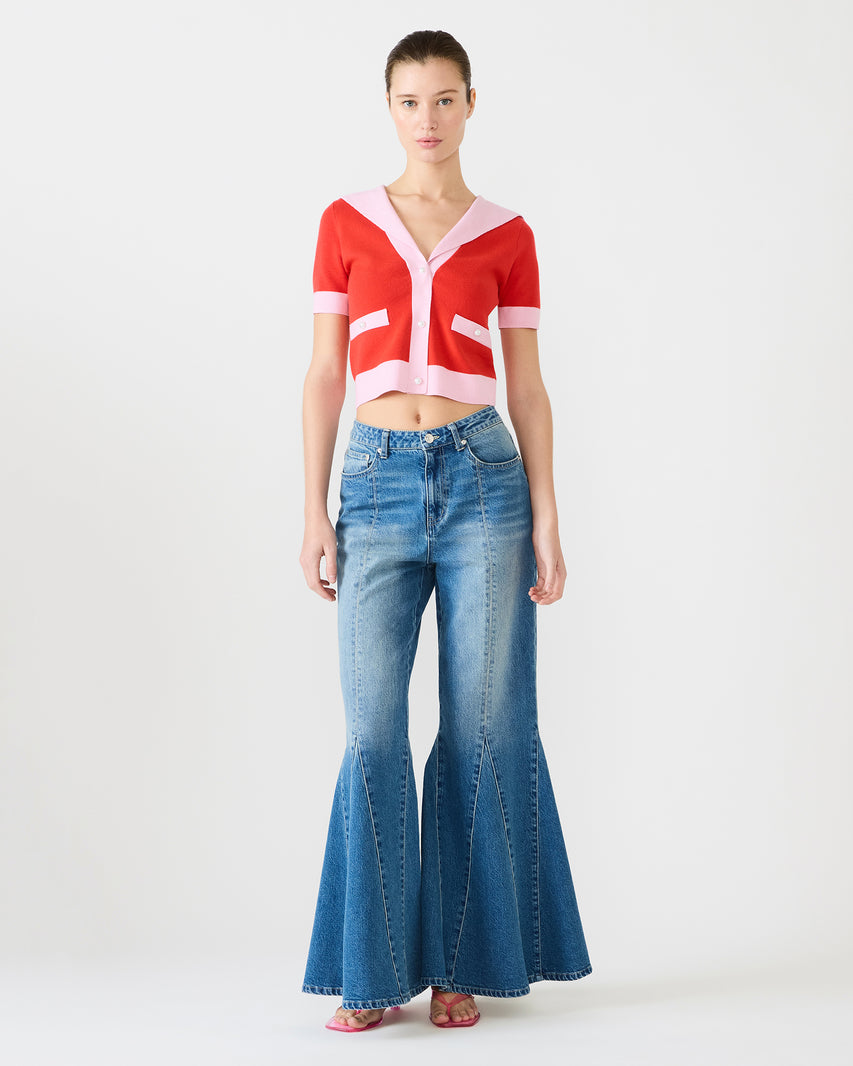 ADEN SWEATER RED - Clothing - Steve Madden Canada