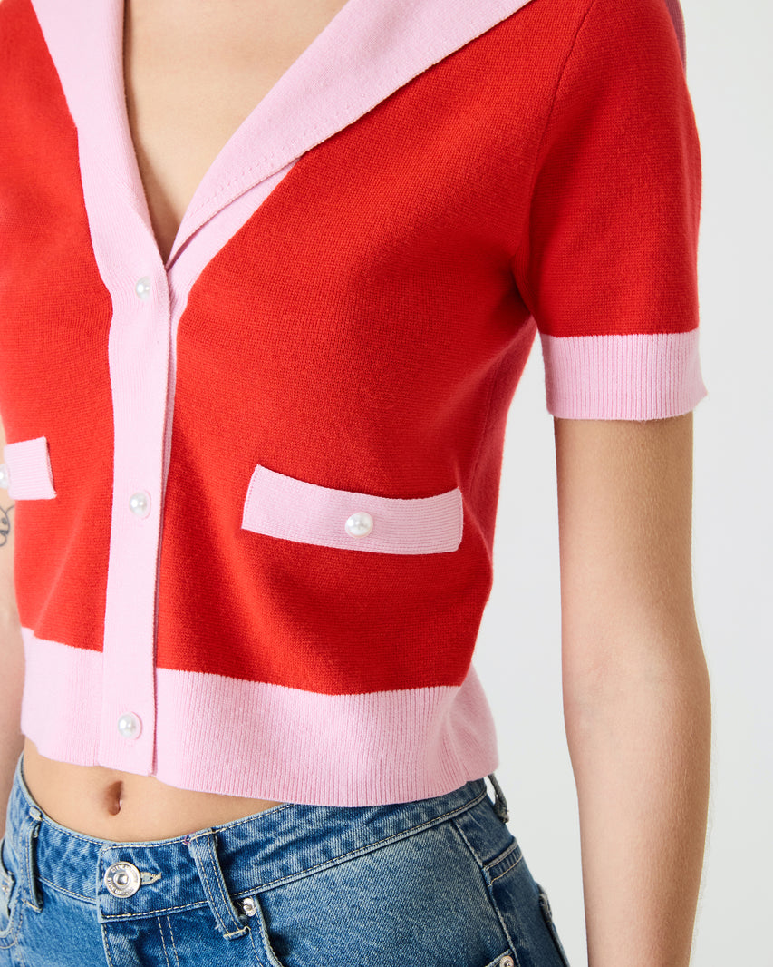 ADEN SWEATER RED - Clothing - Steve Madden Canada - view 3