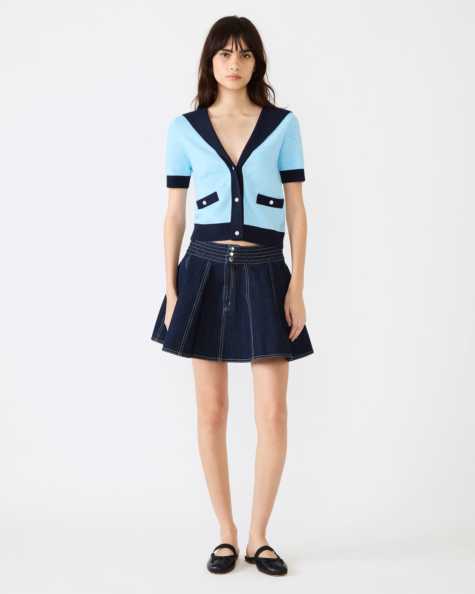 ADEN SWEATER BLUE - Clothing - Steve Madden Canada