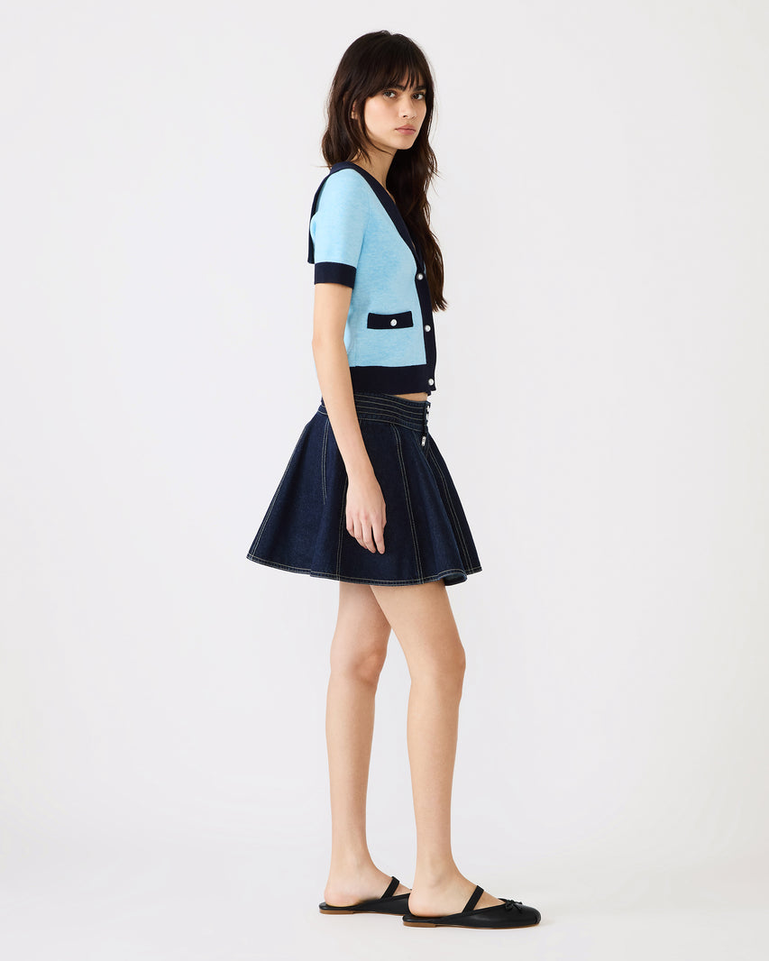 ADEN SWEATER BLUE - Clothing - Steve Madden Canada - view 3