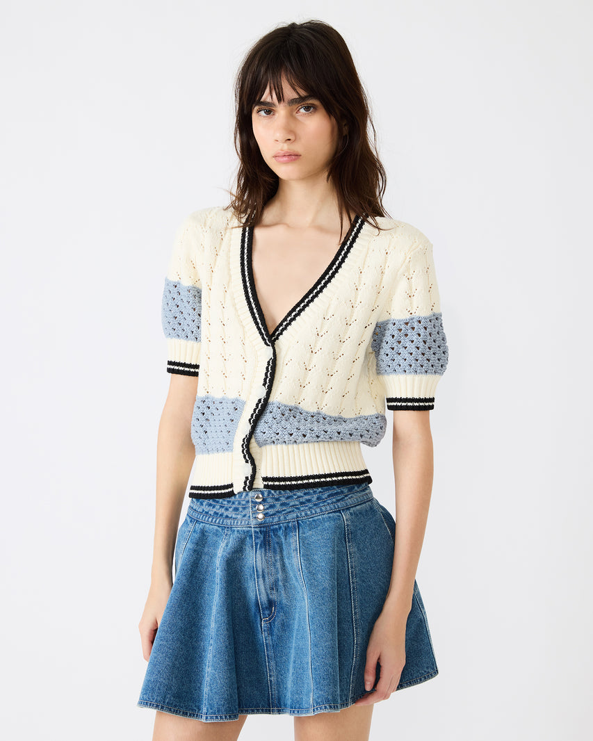 FIONA CARDIGAN WHITE MULTI - Clothing - Steve Madden Canada - view 2