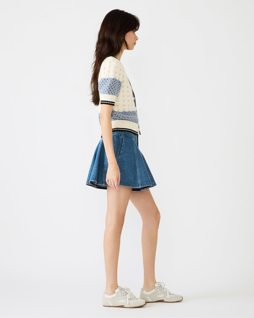 FIONA CARDIGAN WHITE MULTI - Clothing - Steve Madden Canada - view 3