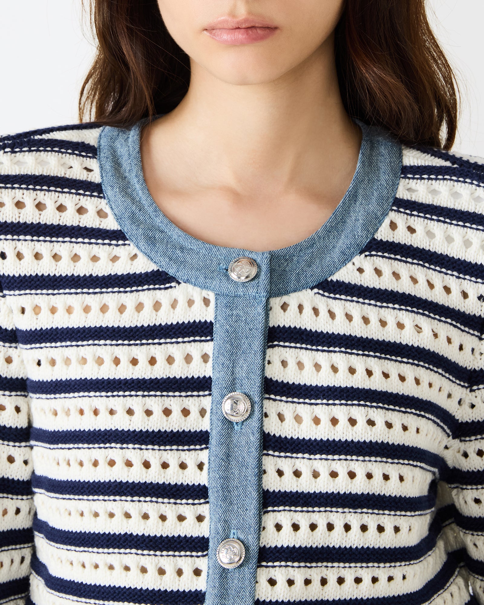 CASETTE CARDIGAN WHITE - Clothing - Steve Madden Canada - view 4