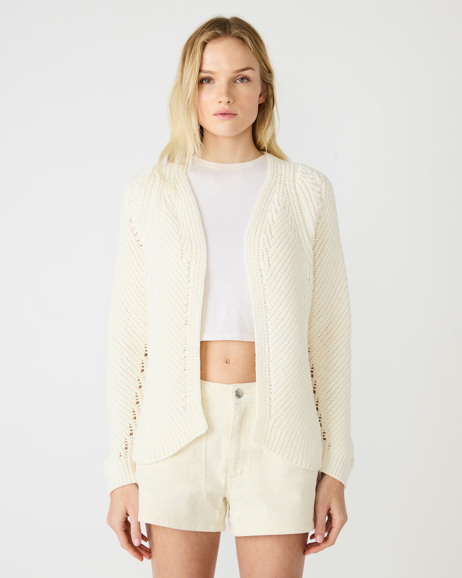 OPAL CARDIGAN NATURAL - Clothing - Steve Madden Canada