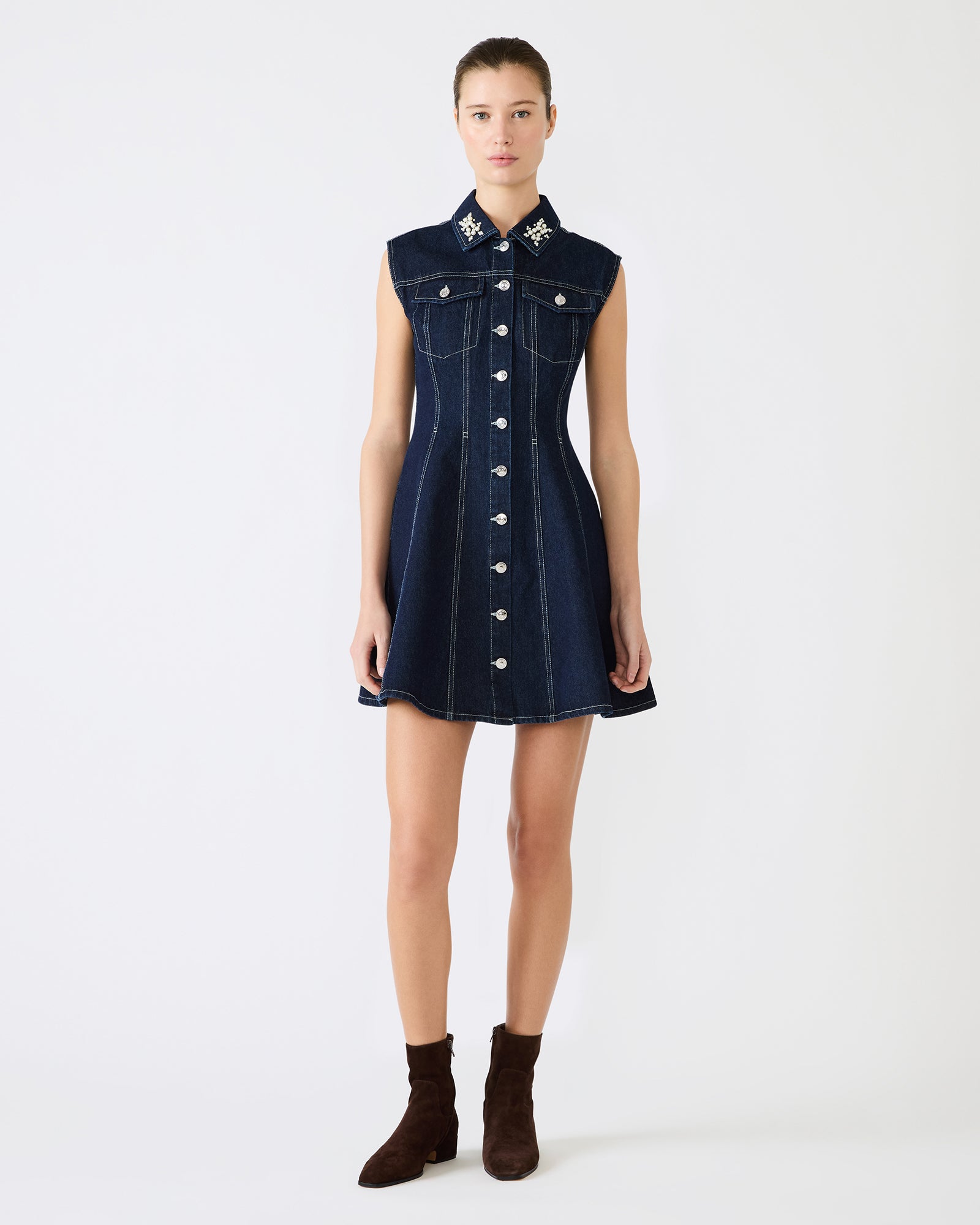 CARMELIA DRESS BLUE - Clothing - Steve Madden Canada