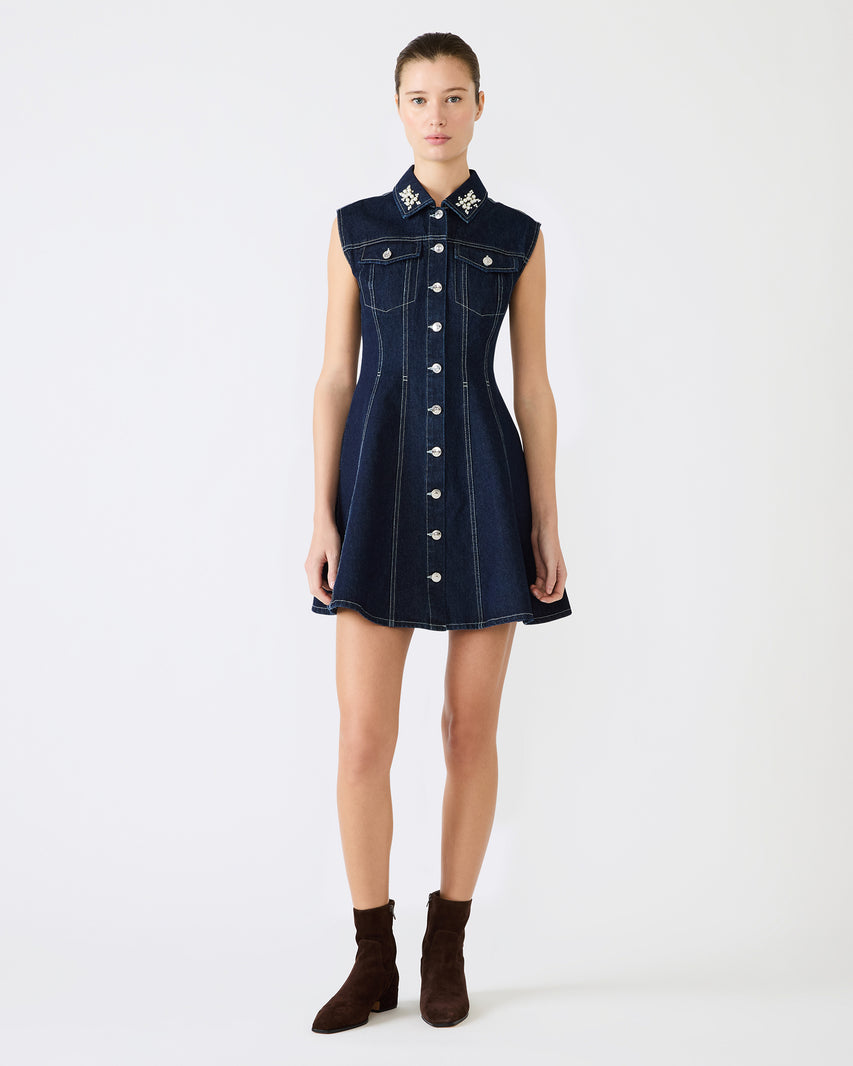 CARMELIA DRESS BLUE - Clothing - Steve Madden Canada