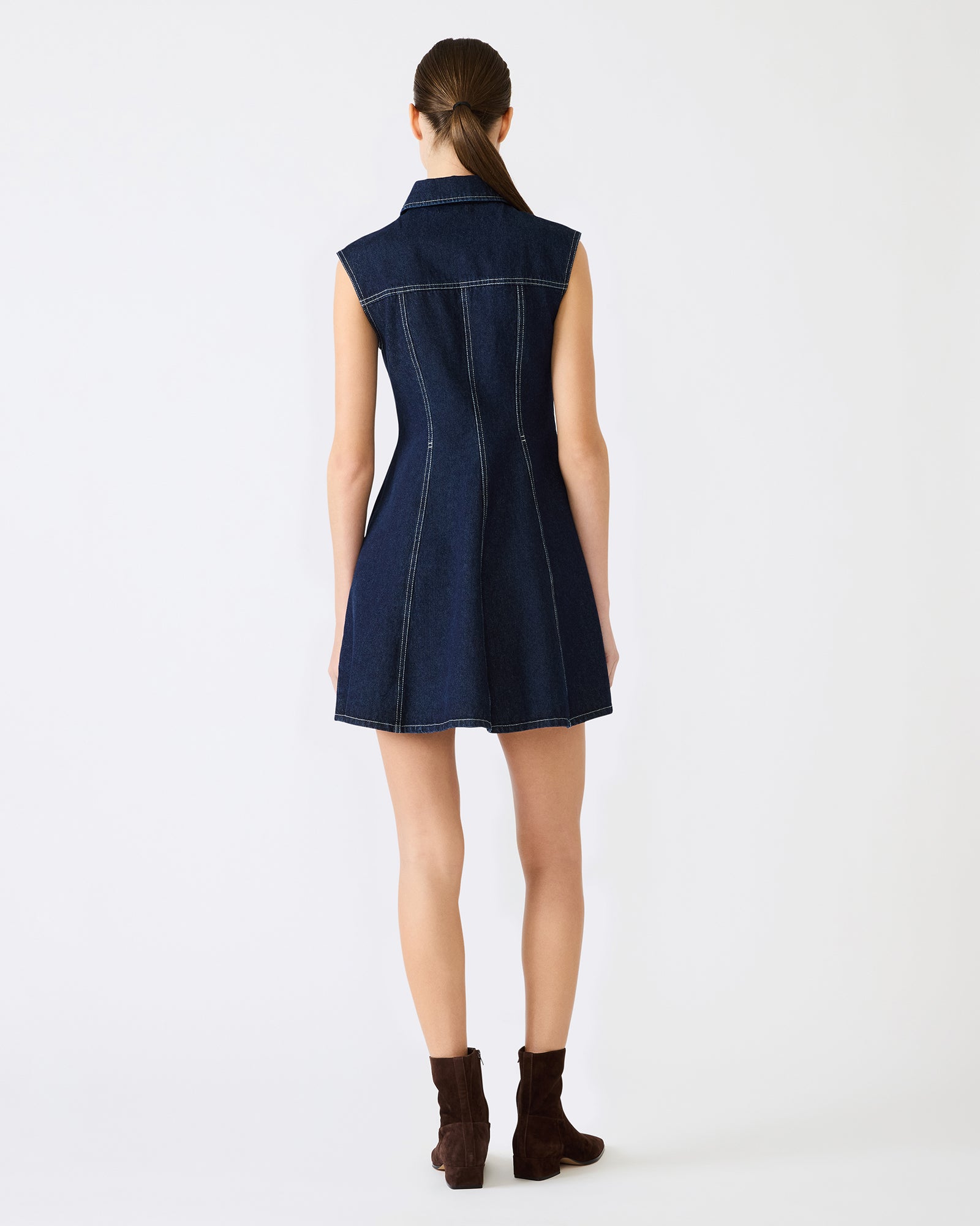 CARMELIA DRESS BLUE - Clothing - Steve Madden Canada - view 5