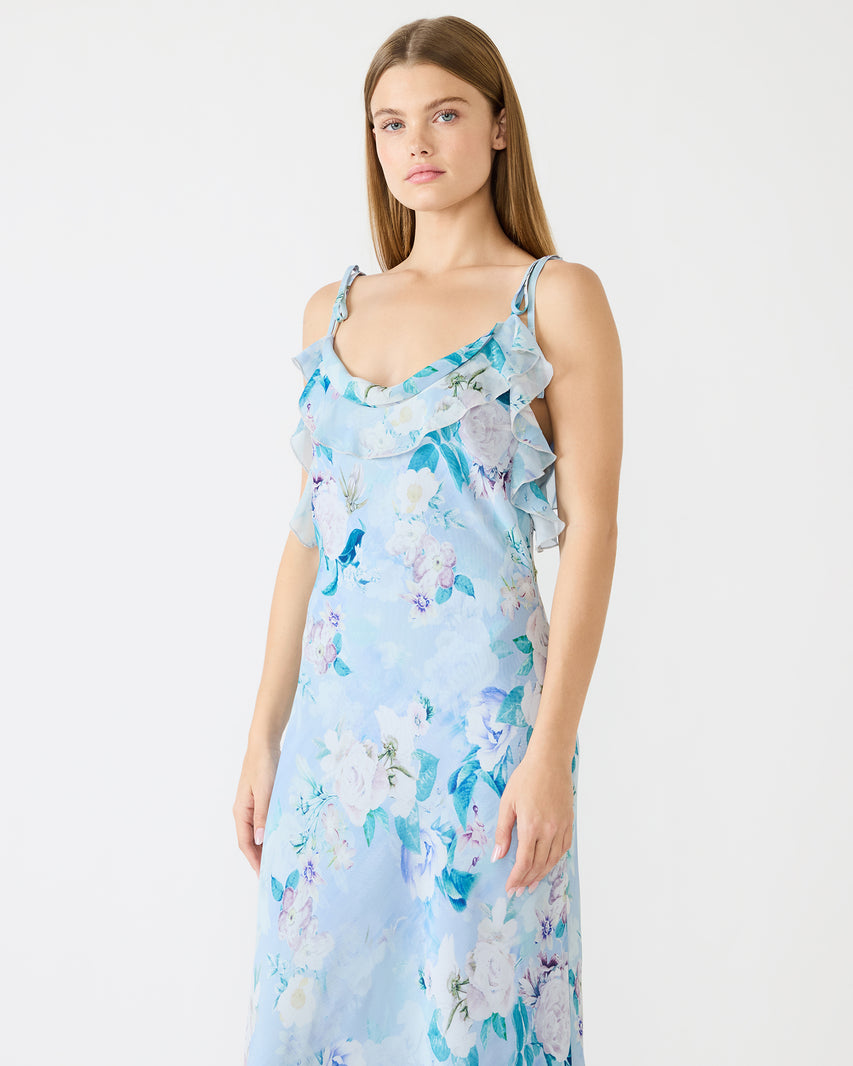 MALENNA DRESS BLUE - Clothing - Steve Madden Canada - view 4
