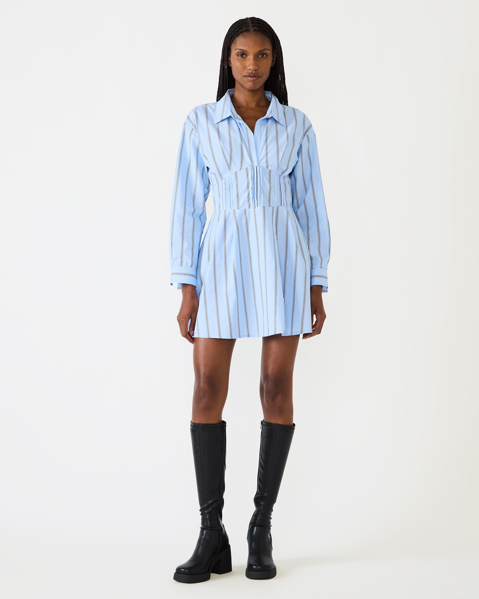 ARIANY DRESS BLUE - Clothing - Steve Madden Canada